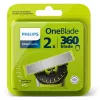 Philips Norelco OneBlade QP420/50 skustuvo galvutės, sidabrinės, 2 keičiamos galvutės, suderinamos su Philips OneBlade