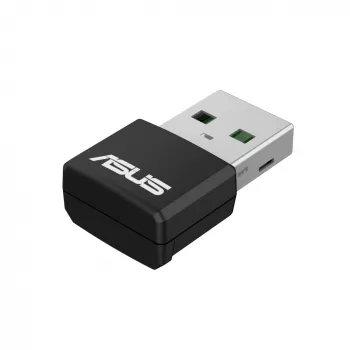 Belaidis USB adapteris ASUS USB-AX55 Nano AX1800 Wi-Fi 6 dviejų juostų, 1800 Mbps, juodas