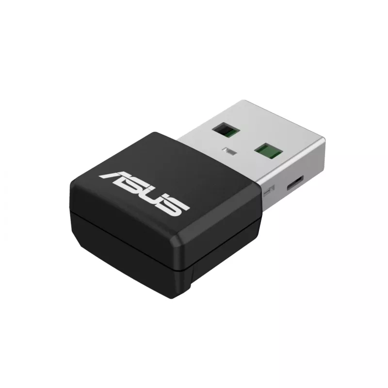 Belaidis USB adapteris ASUS USB-AX55 Nano AX1800 Wi-Fi 6 dviejų juostų, 1800 Mbps, juodas