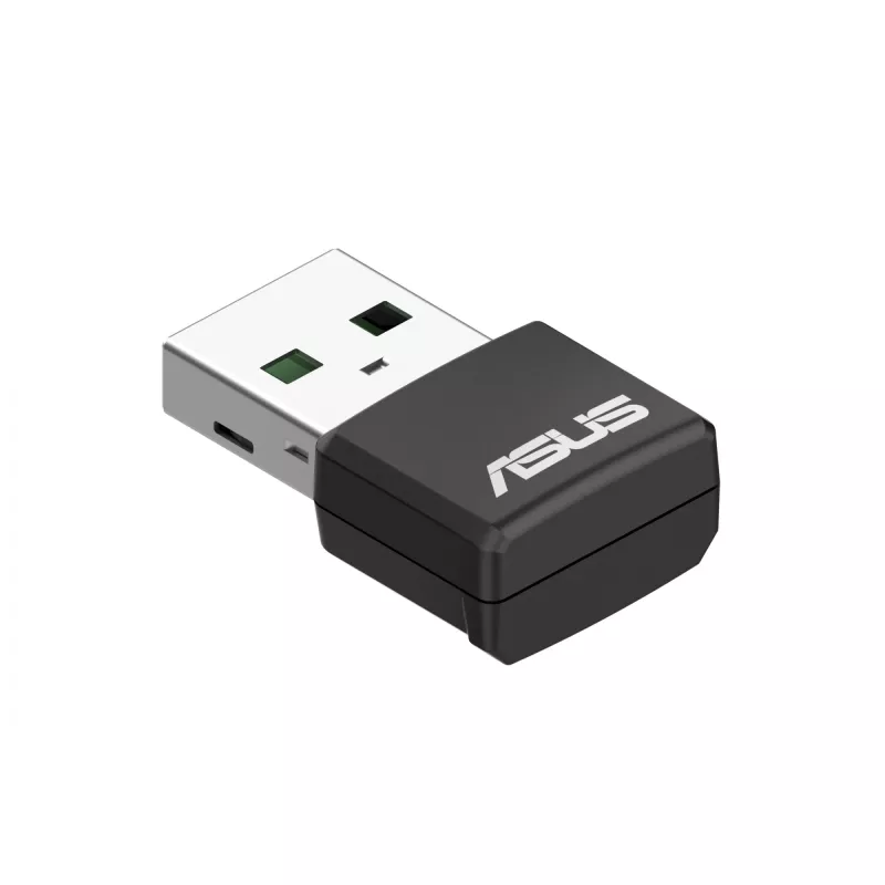 Belaidis USB adapteris ASUS USB-AX55 Nano AX1800 Wi-Fi 6 dviejų juostų, 1800 Mbps, juodas