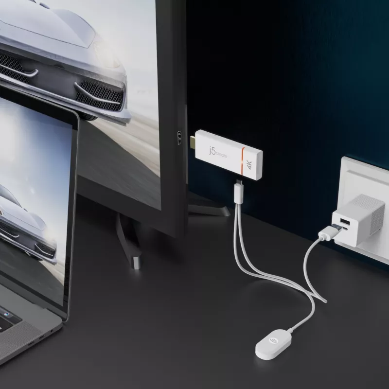 AV imtuvas j5create JVAW76 4K belaidis ekrano adapteris, 15 m atstumas