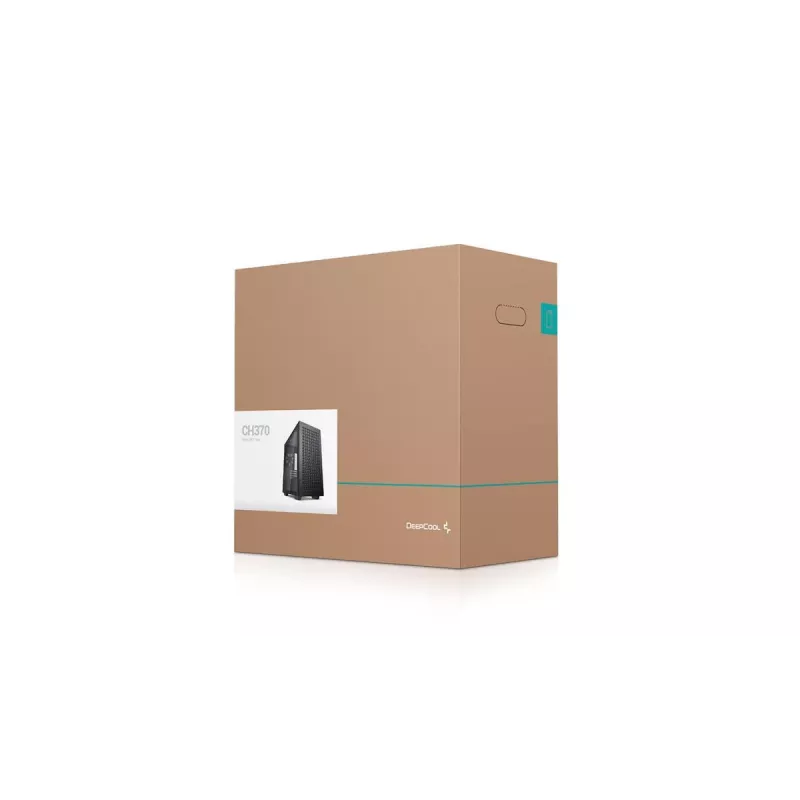 Korpusas DeepCool CH370 Mini Tower – microATX/Mini-ITX, grūdintas stiklas, palaiko iki 32 cm GPU