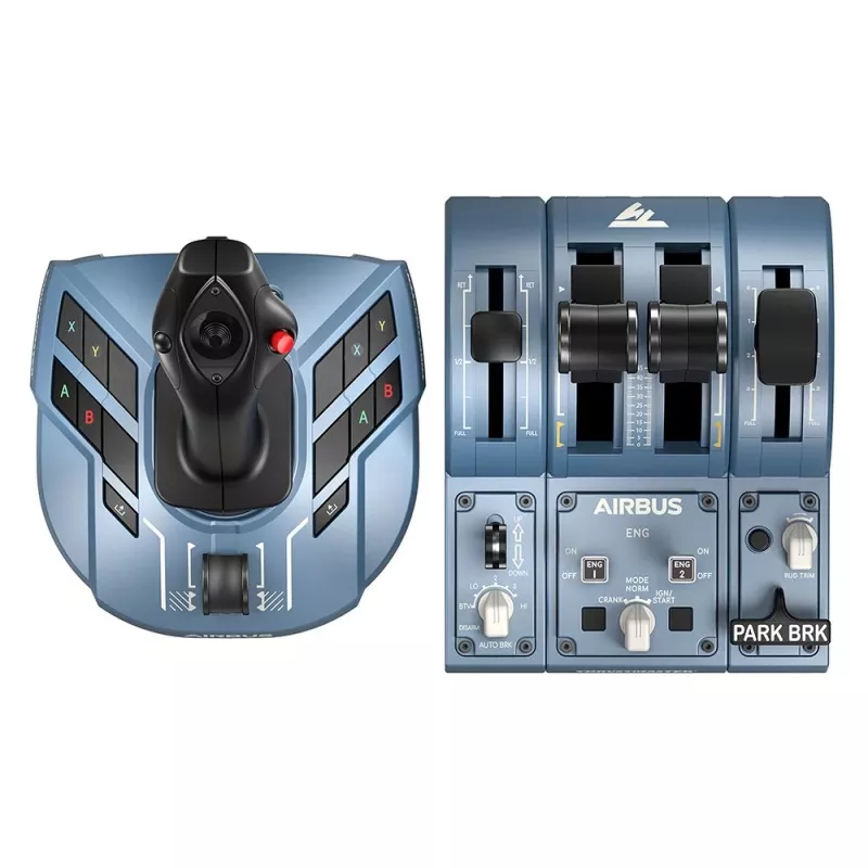 Thrustmaster TCA Captain Pack X Airbus Edition Juodas, Pilkas USB Joystick + variklio valdymo svirtis Analoginis PC, Xbox