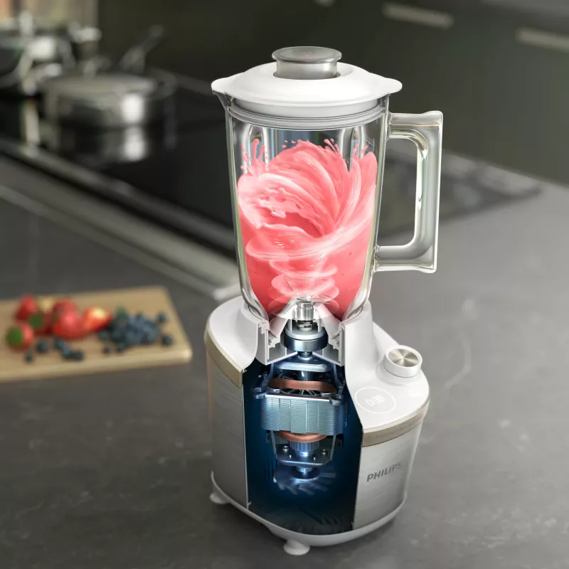 Philips 7000 serijos HR3760/01 stalo blenderis 2 L 1500 W Nerūdijantis plienas, Baltas