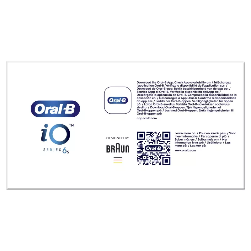 Oral-B iO 6 suaugusiųjų vibracinis dantų šepetėlis juodas