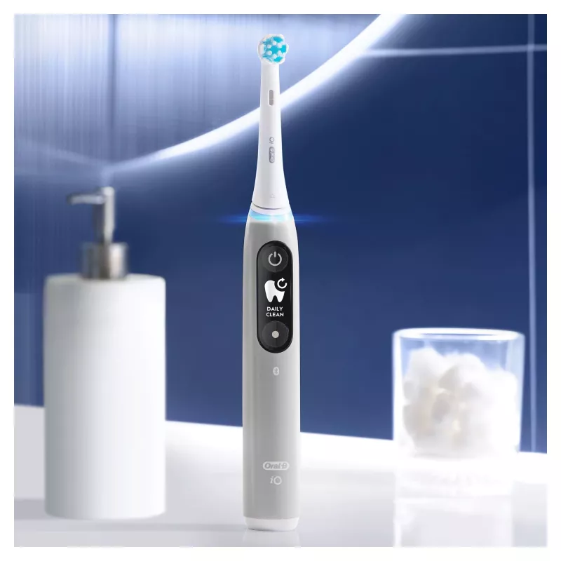 Oral-B iO 6S suaugusiųjų vibracinis dantų šepetėlis pilka, balta