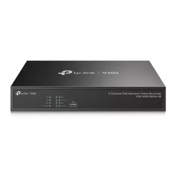 TP-Link VIGI NVR1004H-4P 4 kanalų PoE+ tinklo vaizdo registratorius