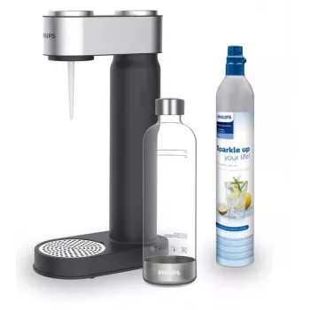 Philips gazuotas vandens aparatas plastikinis juodas 1 L PET butelis