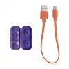 JBL Tune Flex Ghost Edition ausinės True Wireless Stereo (TWS) Į ausį Skambučiai/Muzika Bluetooth Violetinė, Peršviečiama