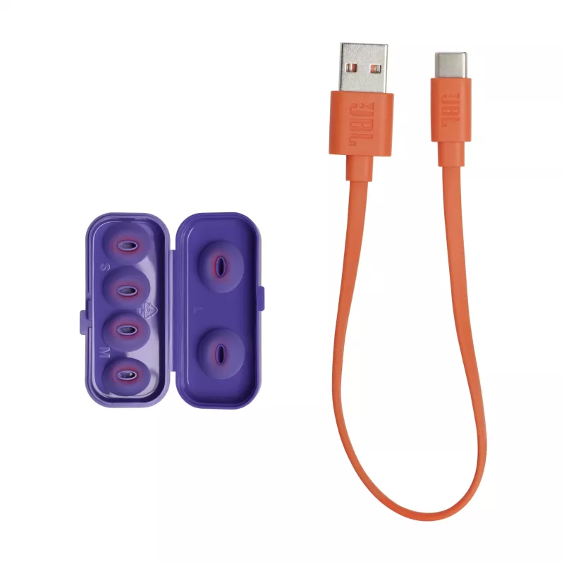 JBL Tune Flex Ghost Edition ausinės True Wireless Stereo (TWS) Į ausį Skambučiai/Muzika Bluetooth Violetinė, Peršviečiama