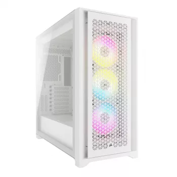 PC korpusas Corsair iCUE 5000D RGB Airflow Midi Tower Baltas
