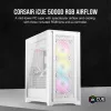 PC korpusas Corsair iCUE 5000D RGB Airflow Midi Tower Baltas