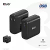 CLUB3D CAC-1908EU kelioninis įkroviklis 100 W GaN technologija, USB-IF TID sertifikuotas, vienas USB Type-C prievadas, Power Delivery 3.0 palaikymas
