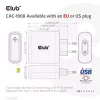CLUB3D CAC-1908EU kelioninis įkroviklis 100 W GaN technologija, USB-IF TID sertifikuotas, vienas USB Type-C prievadas, Power Delivery 3.0 palaikymas