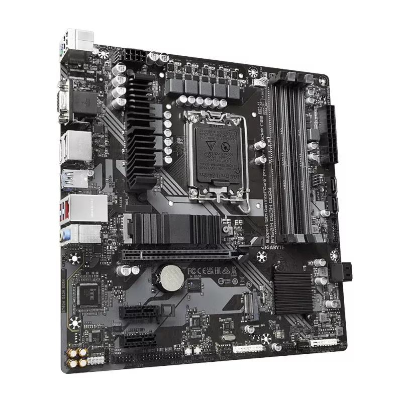 Motininė plokštė GIGABYTE B760M DS3H DDR4 Micro ATX, Intel LGA 1700, 4x DIMM, 128GB, 2.5Gb LAN, 2x M.2, HDMI+DP