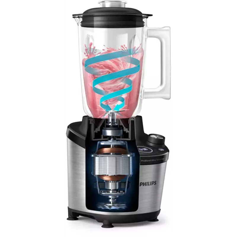 Stalinis blenderis Philips 7000 serija HR3760/00 Juodas Metalinis