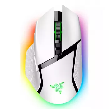 Žaidimų pelė Razer Basilisk V3 Pro – dešinei rankai, optinė 30 000 DPI, RF belaidis/Bluetooth/USB-C, balta