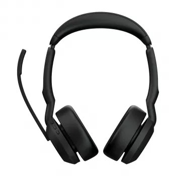 Jabra Evolve2 55 - Link380a MS Stereo, belaidis, biurui/skambučių centrui, 20 – 20000 Hz, 130 g, ausinės, juodos