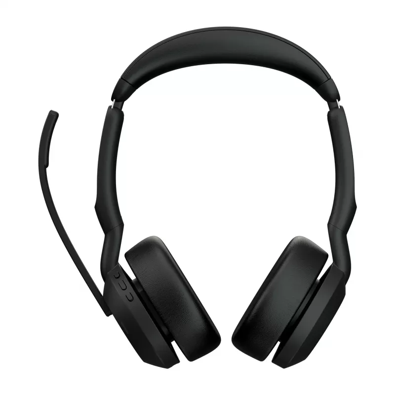 Jabra Evolve2 55 - Link380a MS Stereo, belaidis, biurui/skambučių centrui, 20 – 20000 Hz, 130 g, ausinės, juodos