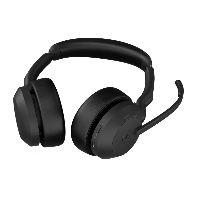 Jabra Evolve2 55 - Link380a MS Stereo, belaidis, biurui/skambučių centrui, 20 – 20000 Hz, 130 g, ausinės, juodos