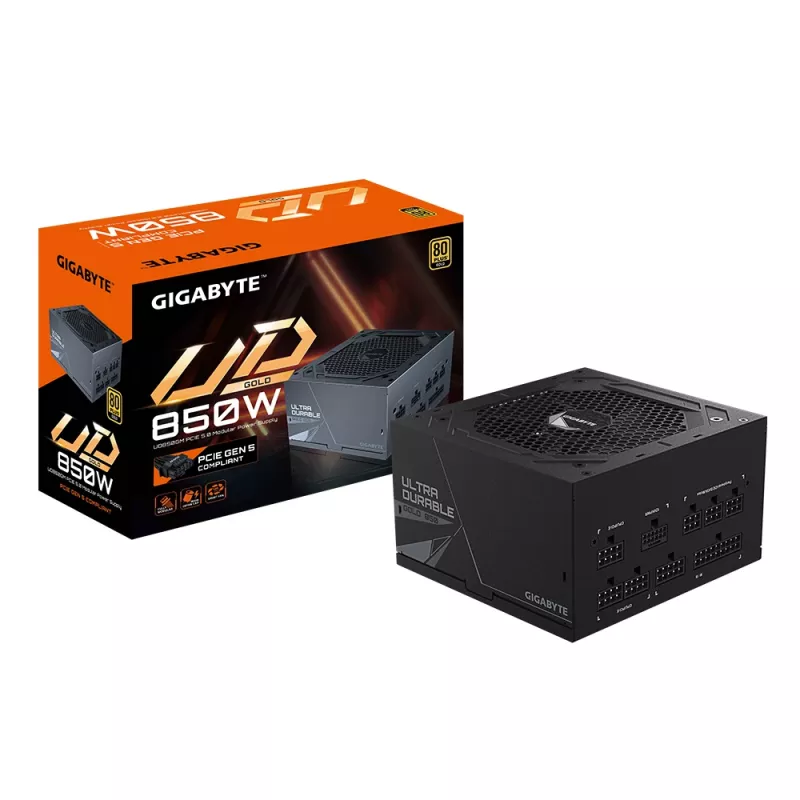 GIGABYTE GP-UD850GM PG5 maitinimo blokas 850 W 20+4 pin ATX ATX juodas