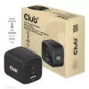 CLUB3D CAC-1913 kelioninis įkroviklis PPS 65W GaN technologija, trys prievadai (2x USB-C + USB-A), Power Delivery 3.0