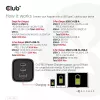 CLUB3D CAC-1913 kelioninis įkroviklis PPS 65W GaN technologija, trys prievadai (2x USB-C + USB-A), Power Delivery 3.0