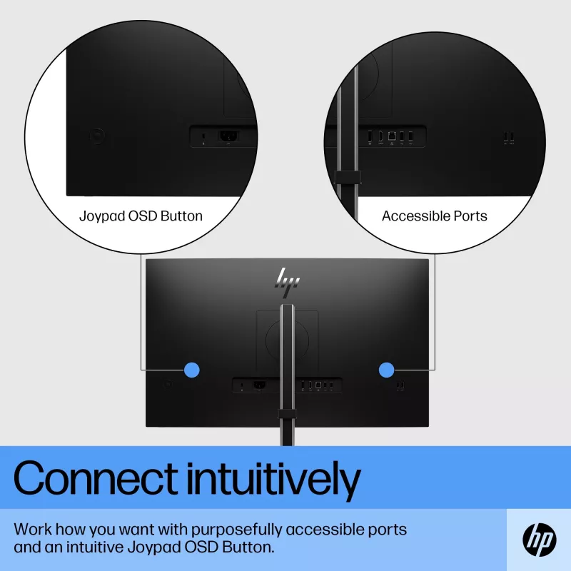 HP E27 G5 FHD Monitor, 68.6 cm (27 colių), 1920 x 1080 pikselių, Full HD, LCD, 5 ms, juodas