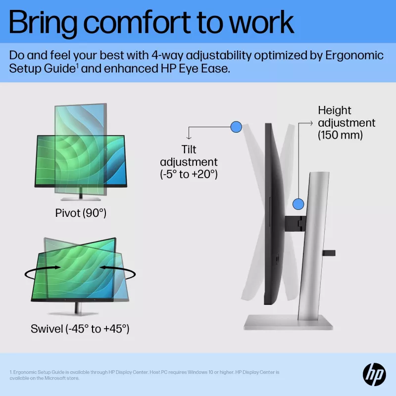 HP E27 G5 FHD Monitor, 68.6 cm (27 colių), 1920 x 1080 pikselių, Full HD, LCD, 5 ms, juodas