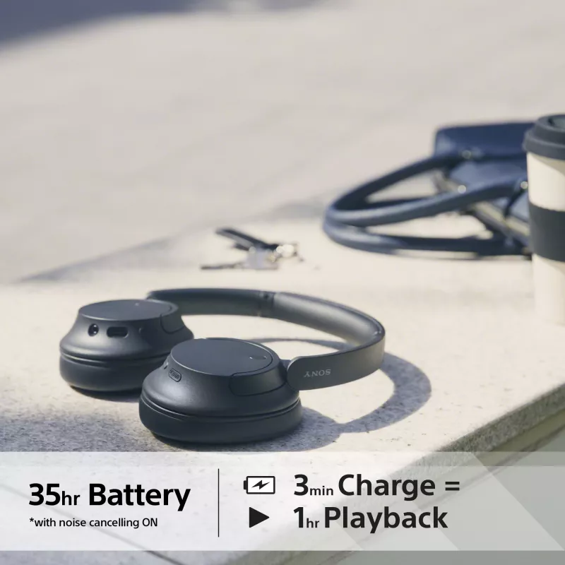 Sony WH-CH720N belaidės ausinės su triukšmo slopinimu, USB Type-C, Bluetooth, juodos
