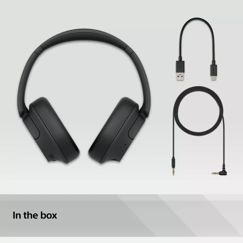 Sony WH-CH720N belaidės ausinės su triukšmo slopinimu, USB Type-C, Bluetooth, juodos