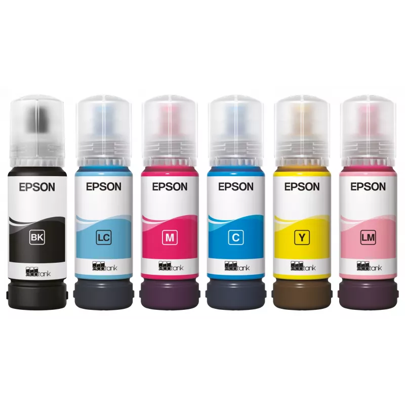 Rašalo buteliukas Epson 108 EcoTank šviesiai mėlyna (C13T09C54A)