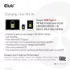 CLUB3D Travel Charger 140 W GaN technologija, vienas USB Type-C prievadas, Power Delivery (PD) 3.1 palaikymas