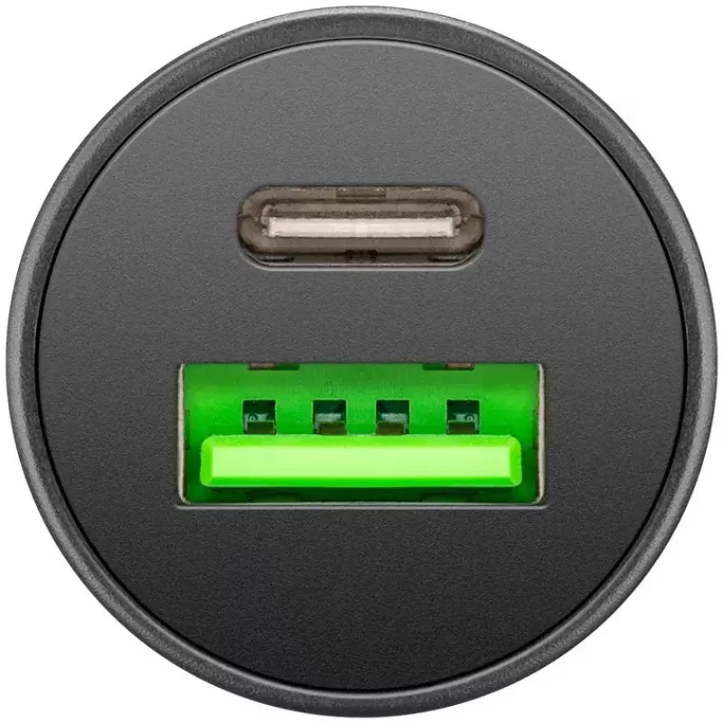 Goobay Dual-USB automobilinis greitasis įkroviklis USB-C PD 45W juodas