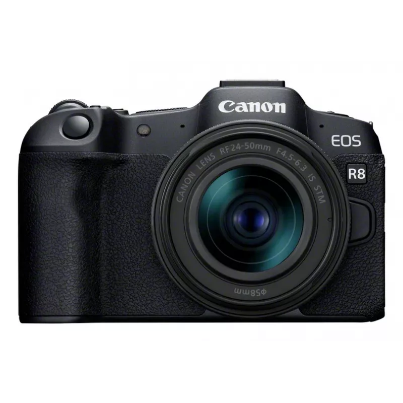 Canon EOS R8 + RF 24-50mm F4.5-6.3 IS STM komplektas, 24,2 MP, 6000 x 4000 pikselių, CMOS, 4K Ultra HD, liečiamasis ekranas, juoda