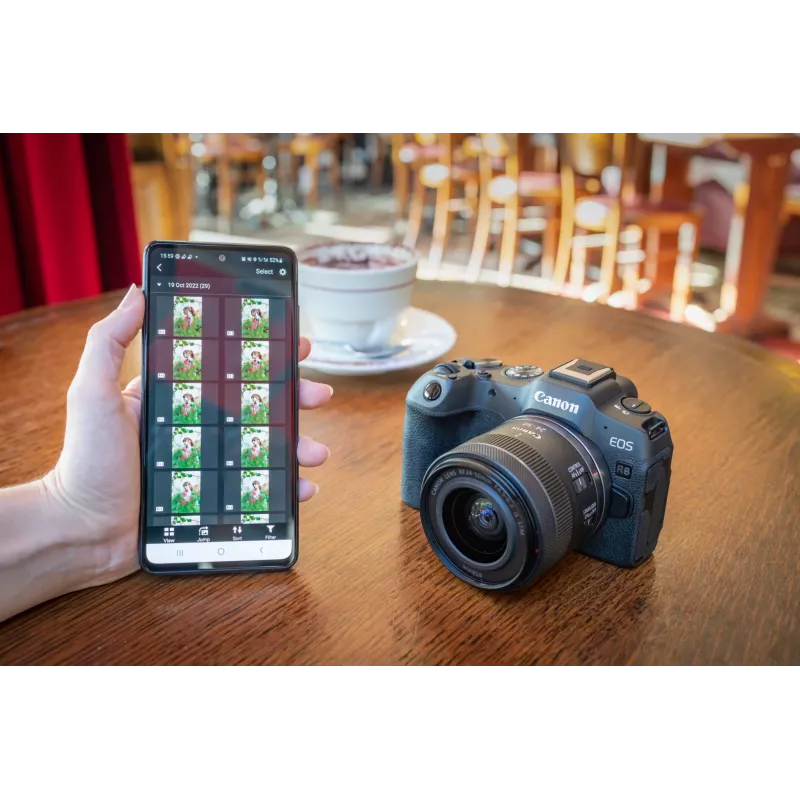 Canon EOS R8 + RF 24-50mm F4.5-6.3 IS STM komplektas, 24,2 MP, 6000 x 4000 pikselių, CMOS, 4K Ultra HD, liečiamasis ekranas, juoda