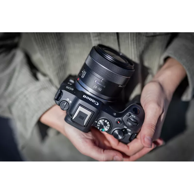 Canon EOS R8 + RF 24-50mm F4.5-6.3 IS STM komplektas, 24,2 MP, 6000 x 4000 pikselių, CMOS, 4K Ultra HD, liečiamasis ekranas, juoda