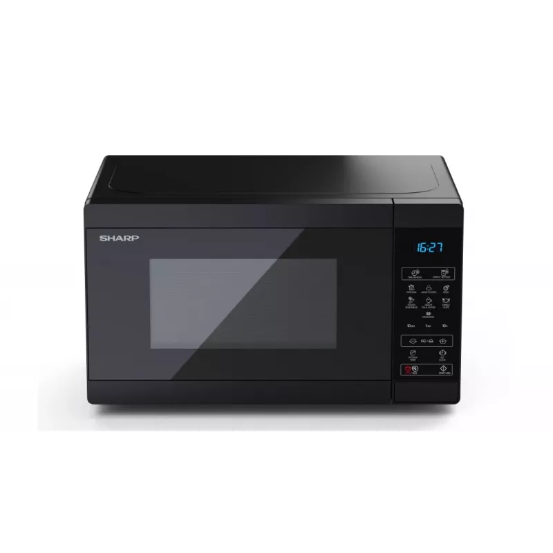 Sharp YC-MS02E-B juoda mikrobangų krosnelė Solo, ant stalviršio, 20 L, 800 W