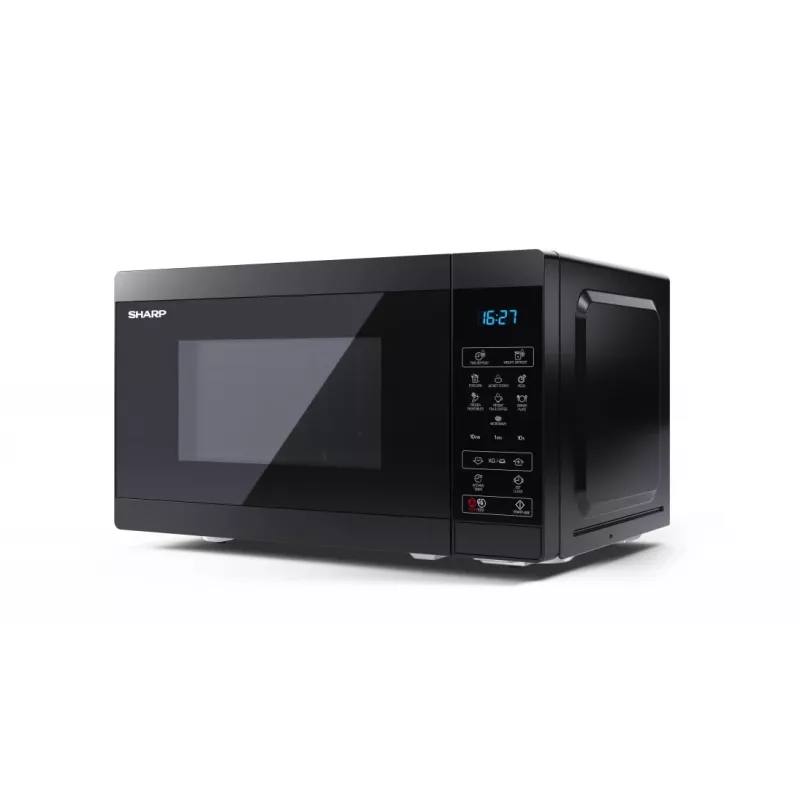 Sharp YC-MS02E-B juoda mikrobangų krosnelė Solo, ant stalviršio, 20 L, 800 W