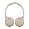 Sony WH-CH520 Belaidės ausinės ant galvos, skambučiams/muzikai, USB Type-C, Bluetooth, įkrovimo stovelis, kreminė