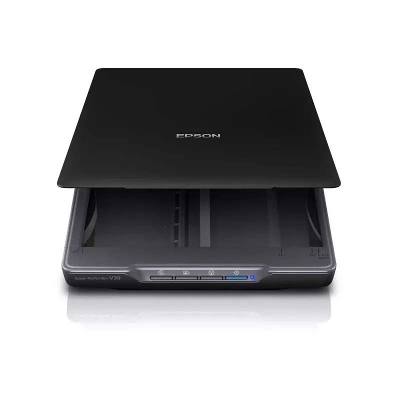 Plokščiasis skaitytuvas Epson Perfection V39II – A4, 4800 x 4800 DPI, CIS, maitinamas per USB, juodas