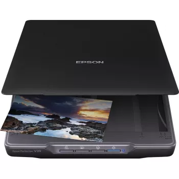 Plokščiasis skaitytuvas Epson Perfection V39II – A4, 4800 x 4800 DPI, CIS, maitinamas per USB, juodas
