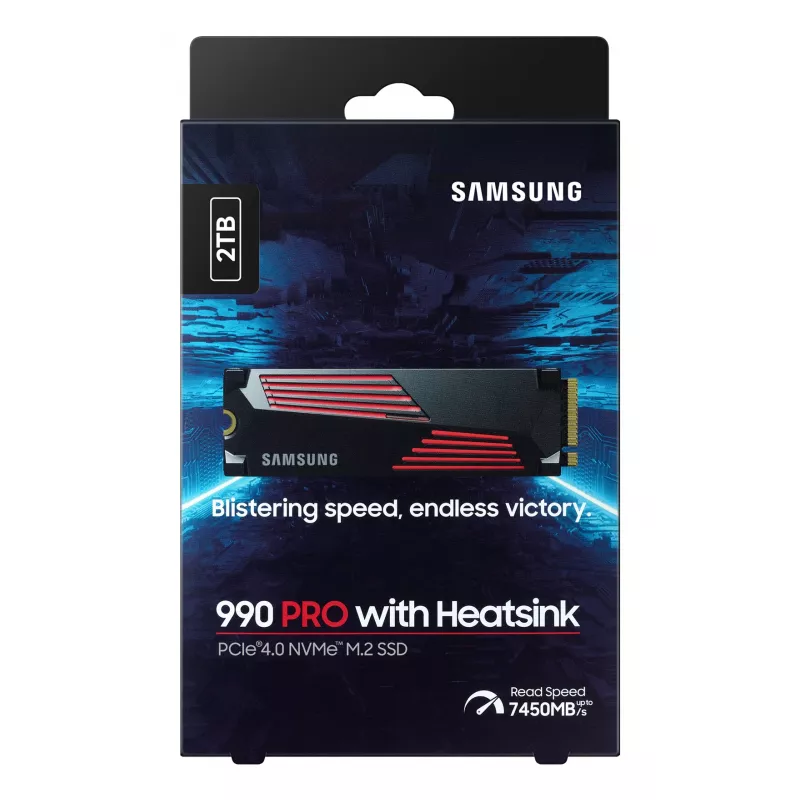 SSD disk Samsung 990 PRO su radiatoriumi 2000 GB M.2 2280 M.2 NVMe MZ-V9P2T0CW