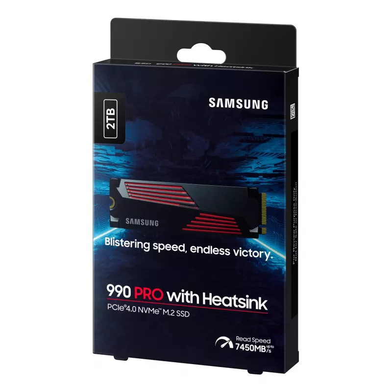 SSD disk Samsung 990 PRO su radiatoriumi 2000 GB M.2 2280 M.2 NVMe MZ-V9P2T0CW