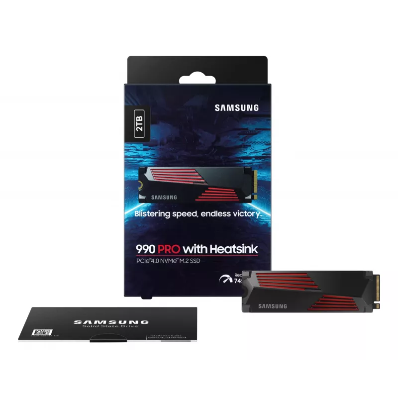 SSD disk Samsung 990 PRO su radiatoriumi 2000 GB M.2 2280 M.2 NVMe MZ-V9P2T0CW