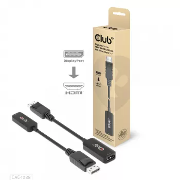 CLUB3D CAC-1088 DisplayPort 1.4 į HDMI 4K120Hz/8K60Hz HDR aktyvus adapteris (M/F)