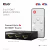 Club3D CSV-1381 HDMI jungiklis 3 į 1, 8K60Hz/4K120Hz