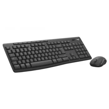 Klaviatūros ir pelės rinkinys Logitech MK370 Combo for Business — pilno dydžio QWERTY (US International), RF belaidis + Bluetooth, grafitas