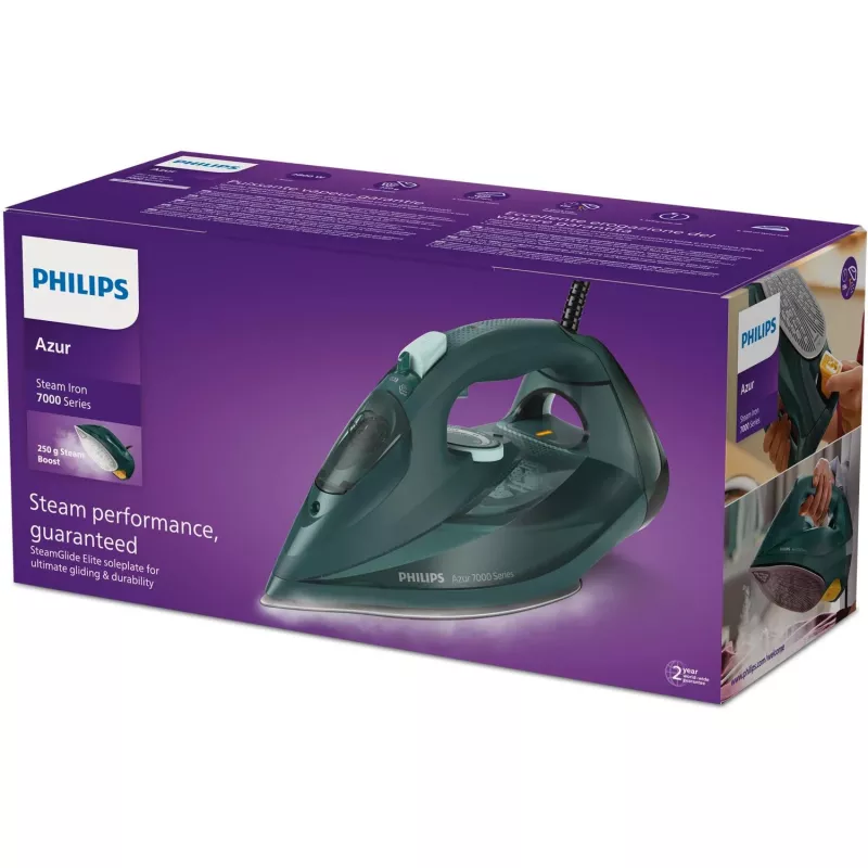 Philips 7000 serijos DST7050/70 lygintuvas su garu SteamGlide Elite padas 2800 W Žalia