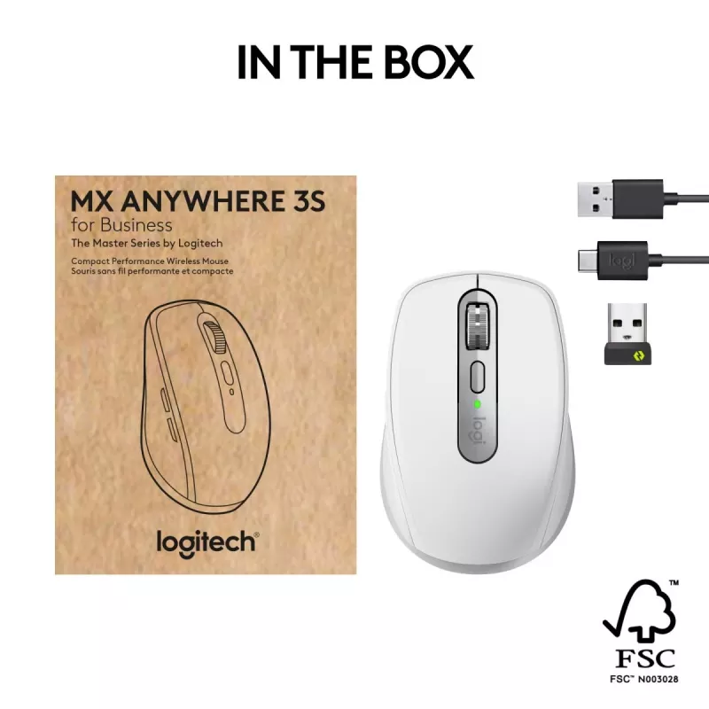 LOGITECH MX Anywhere 3S For Business - Šviesiai Pilka - EMEA